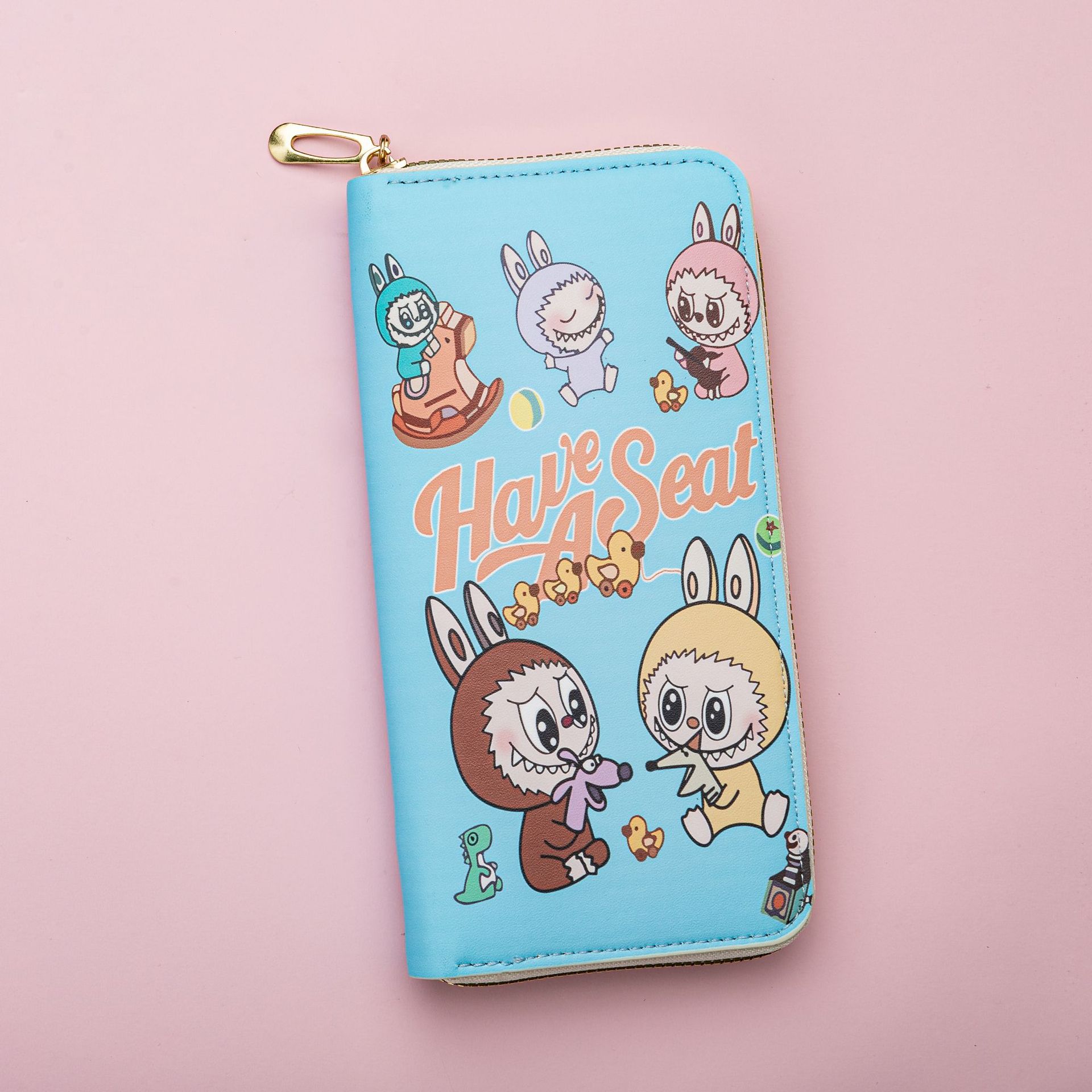 Cartoon Niedliche Leder Geldbörse, Schutt Geldbörse, Kinder Geldbörse, Handheld Null Geldbörse für Schüler, Schüler Ausweistasche CLE 19.5*10.5*2.5 white