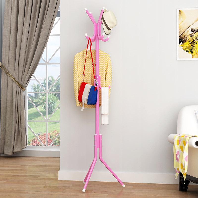 Multifunctional Wrought Iron Coat Rack - Colorful, Creative, Floor-Standing, Minimalist Modern for Home Bedroom.