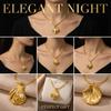 Edelstahl Vergoldte Muschel Anhänger Halskette Für Damen Exquisite Imitation Perlmutt Muschel Schlangenketten Choker Meeres Schmuck