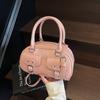 Retro niche handbag small bag women's 2025 new simple bowling bag versatile shoulder messenger bag