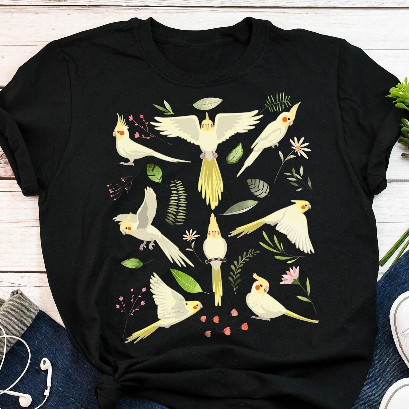 Lutino Cockatiel Shirt, , , Funny Parrot Lover Gift, Cute Bird T-shirt, Funny Cockatiel Tshirt, Pet Tee, Top, Tiel Mom, Bird Dad 130
