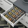4 Layer Spice Drawer Organizer Adjustable Acrylic Spice Jars Rack Tray Expandable Seasoning Organizer Cabinet Kitchen Shelves