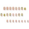 24pcs Square Press On Nail with Chick Pattern Short Artificial Nail Full Cover False Nail Manicure Nail Art for Women