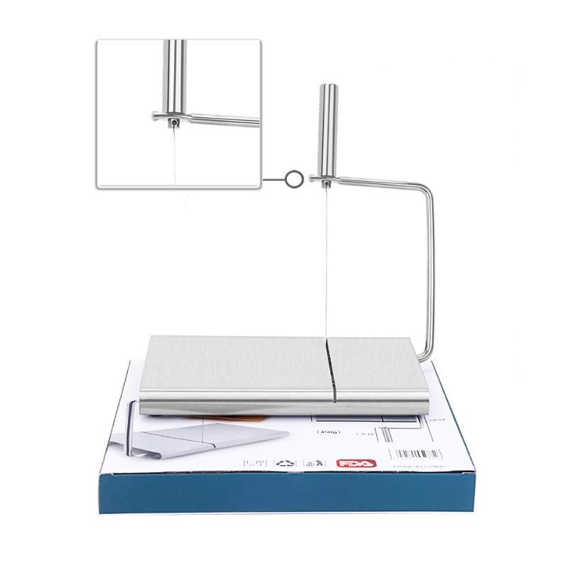 1Pc Cheese Slicer, Stainless Steel Cheese Cutter With Measurements, Heavy Duty Butter Cutter, Baking Tools, Kitchen Gadgets