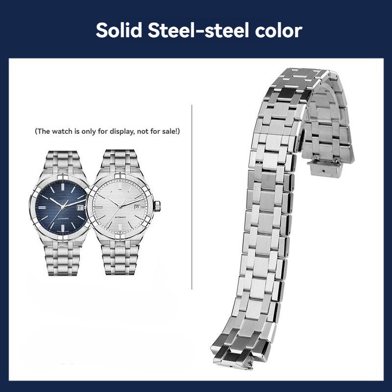 

High Quality Stainless Steel strap For Maurice Lacroix AIKON AI6008 AI6007 6058 AI1108 solid metal Watch band Bracelet wristband For AI6058 срібний