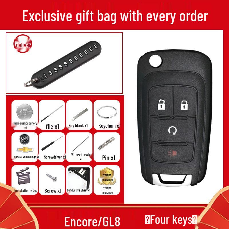 Buick Excelle GT Regal & Chevrolet Cruze Car Remote Key Shell Replacement.