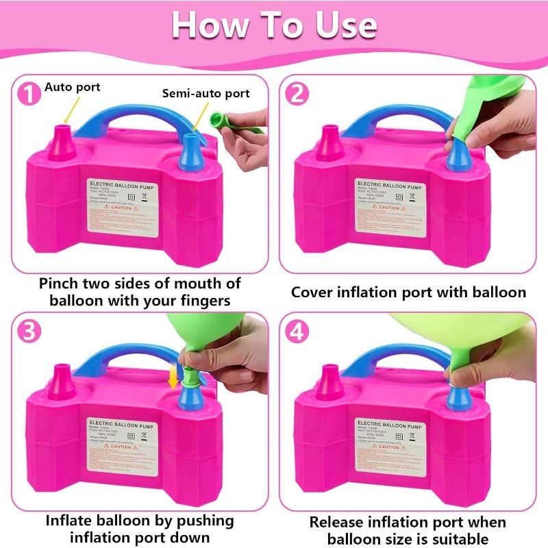 Mini Electric Inflatable Balloon Pump EU/US  Portable High Power Pump Balloon Accessories Air Blower Pump Party Decor Supplies