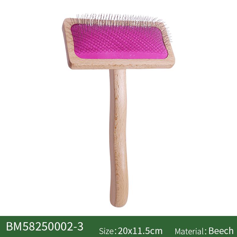 Pet Comb Wood  Massage Cute Hair Remover Cat Dog Brush for Grooming Bamboo Mini Rubber Custom Small Fine Needle