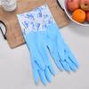 Waterproof Cleaning Rubber Gloves Warm Dishwashing Gloves Durable Plush Gloves  for Kitchen Laundry