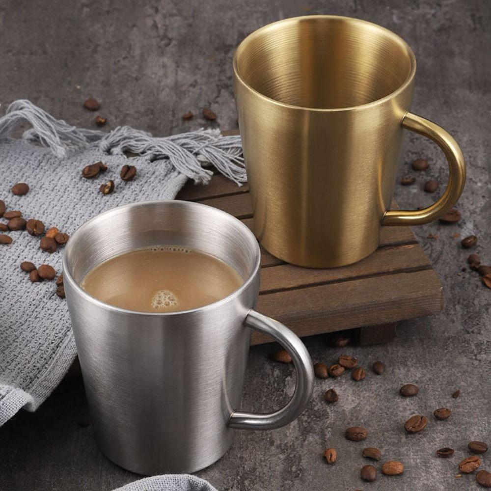 Double Wall Stainless Steel Coffee Cup Portable Thermal Cup Stainless Steel Drink Mug  Camping