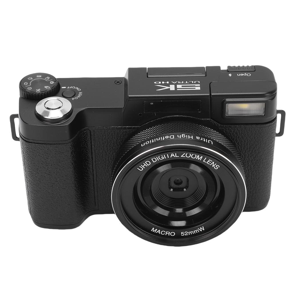 5K Digital Camera 64MP 18X Zooming 3 Inch Screen WiFi Beauty Camera with LED Fill Light for Selfies Travel