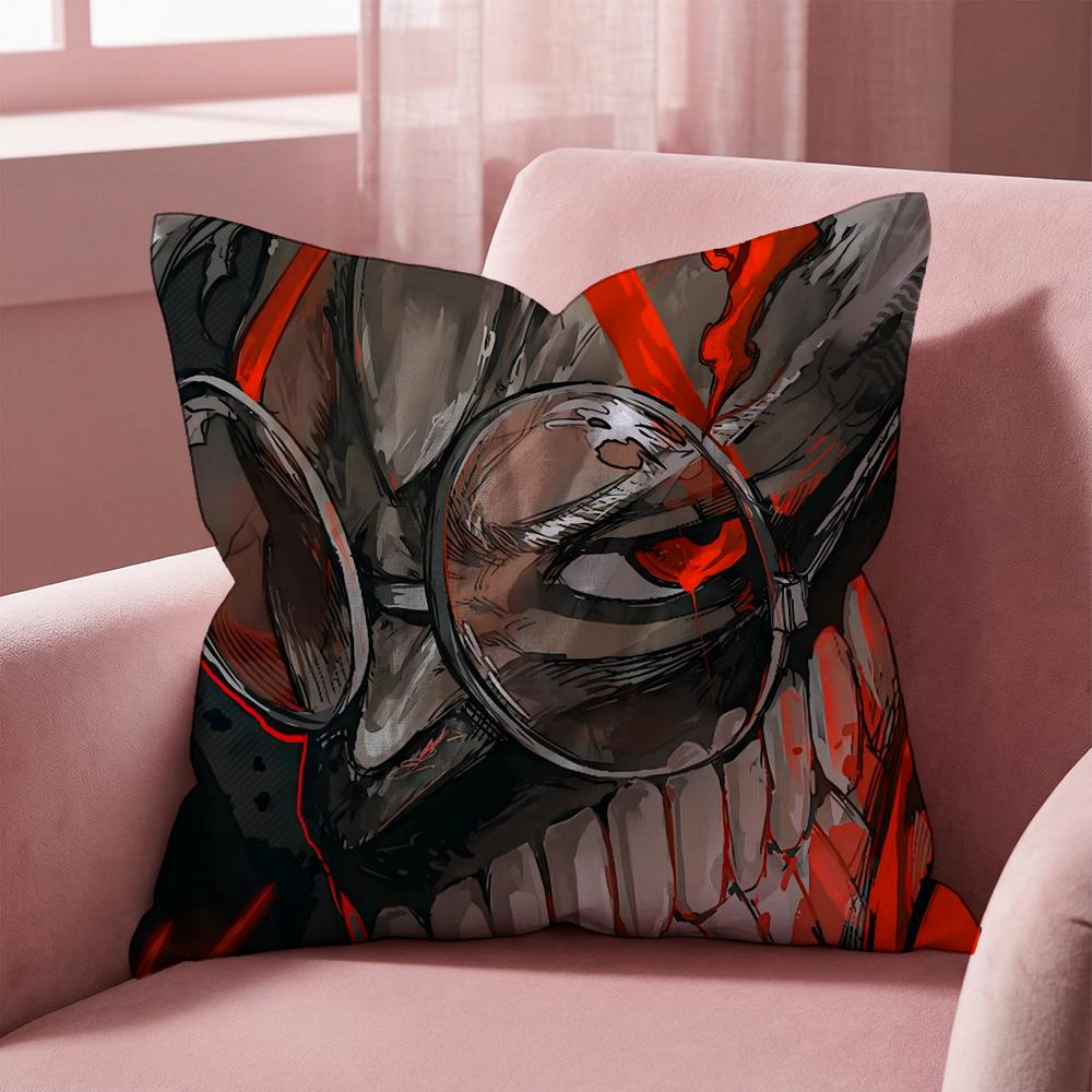 Anime D-Dandadan Cushion Cover Multi-Scene Pillow Cover for Home & Car - Reversible, Soft & Durable for Daily Use