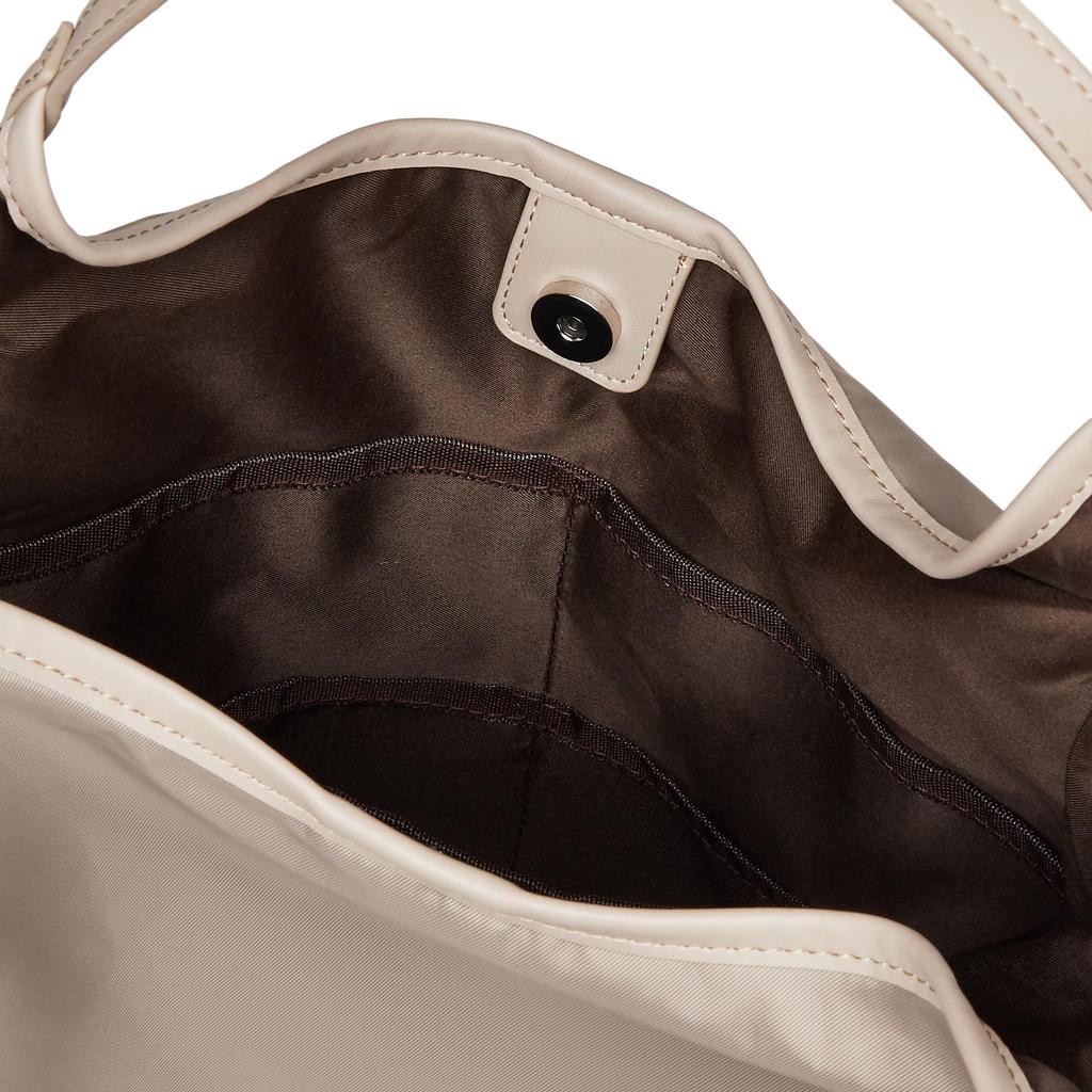 Maison Vert Women's Triangle Tote Bag, Water-Repellent and Multi-Storage, Greige (26)