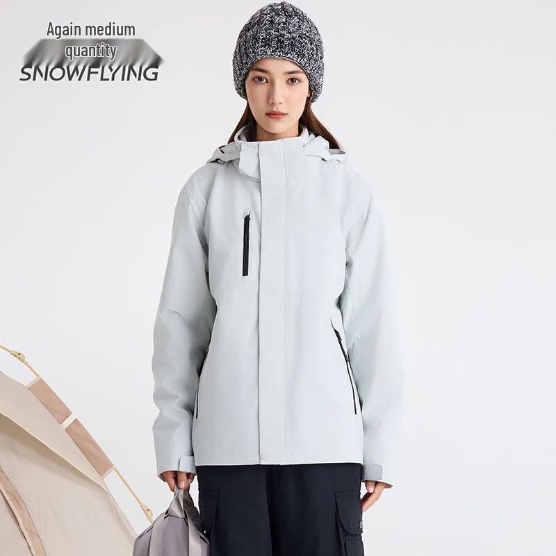 SNOWFLYING Unisex 3-in-1 Windproof Water-Repellent Winter Jacket