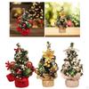 Desktop Christmas Tree with Base, Mini Artificial Decoration, Craft Miniature