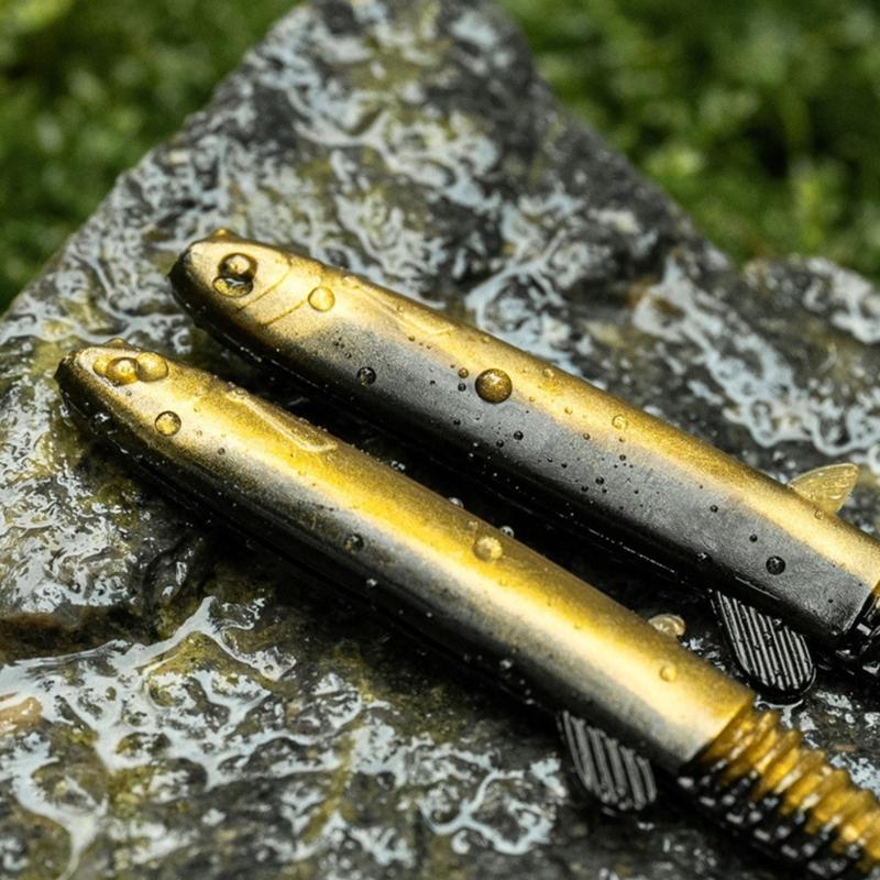 10/20Pcs Artificial Soft Lures Worm Baits Wobbler Loach Soft Baits Multisection Tail Swimbaits Fishing Tackle Lures