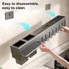 Kitchen Storage Rack Tableware Organizer Wall Mounted Carbon Steel Kitchen Cutter Holder with Hooks for Utensil for Spoon