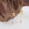 Hollow Bear Pendant Adjustable Necklace For Women 316L Stainless Steel Gold Plated Waterproof Women's Necklaces Girls Neck Chain