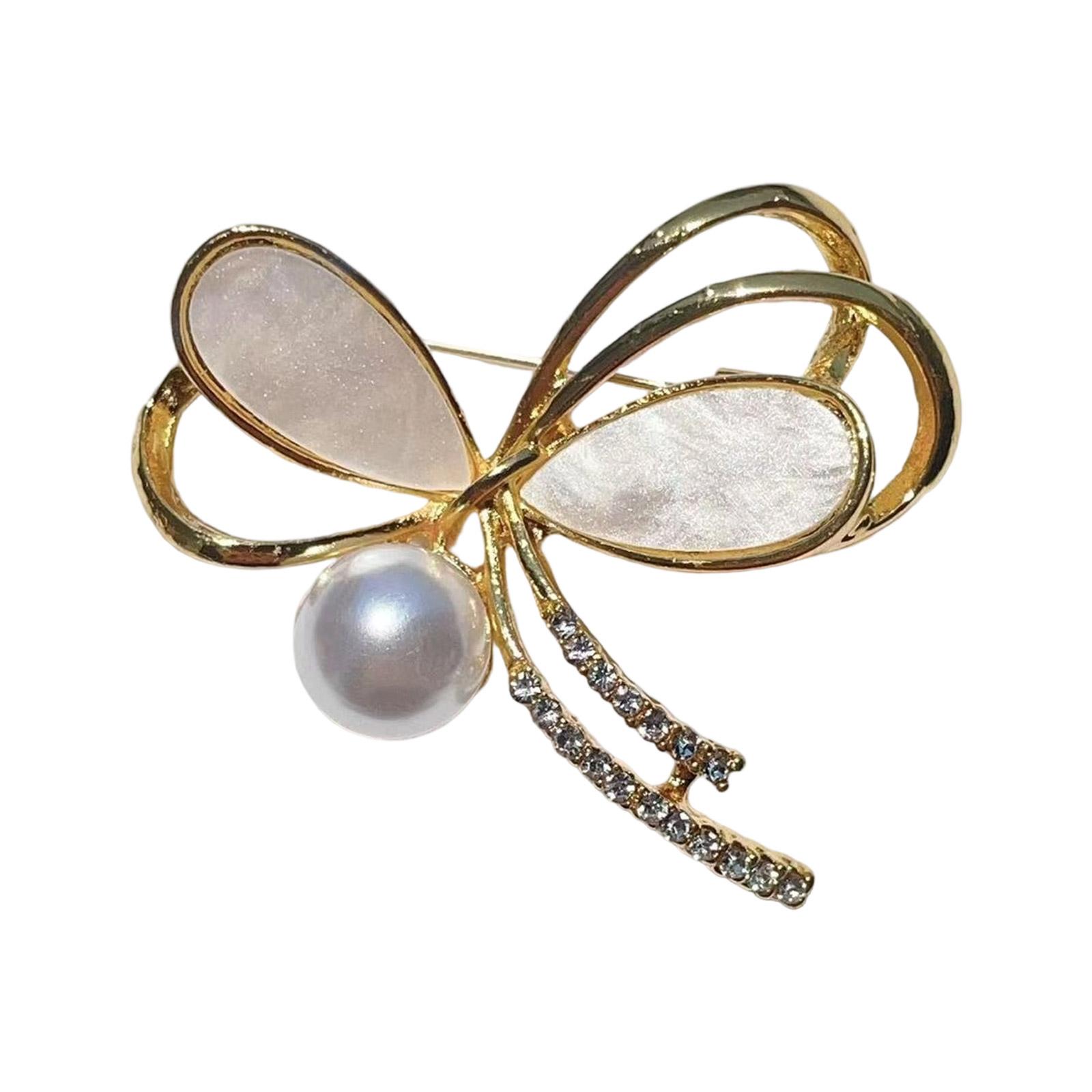 

Elegant Butterfly Brooch With Pearls Designs Dripping Waterdrop Shape Alloy Materials for Women Fashion Accessory 2