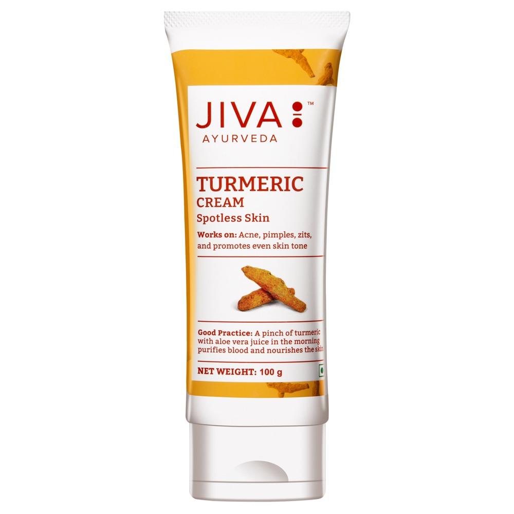 Jiva Turmeric Cream 100gm Pack of 1 | Nourishes Skin, Improves Complexion, Prevents Acne Pimples & Blemishes
