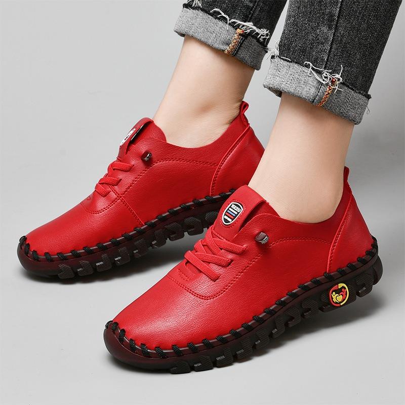 Handmade beef tendon soft-soled mother shoes women's spring and summer new flat-soled single shoes casual shoes