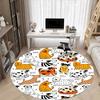 1PC Dogs Puppies Office Round Area Rug, Mat Suitable For Office, Under Office Chairs Bedroom Living Room Home Decor, Room Deco
