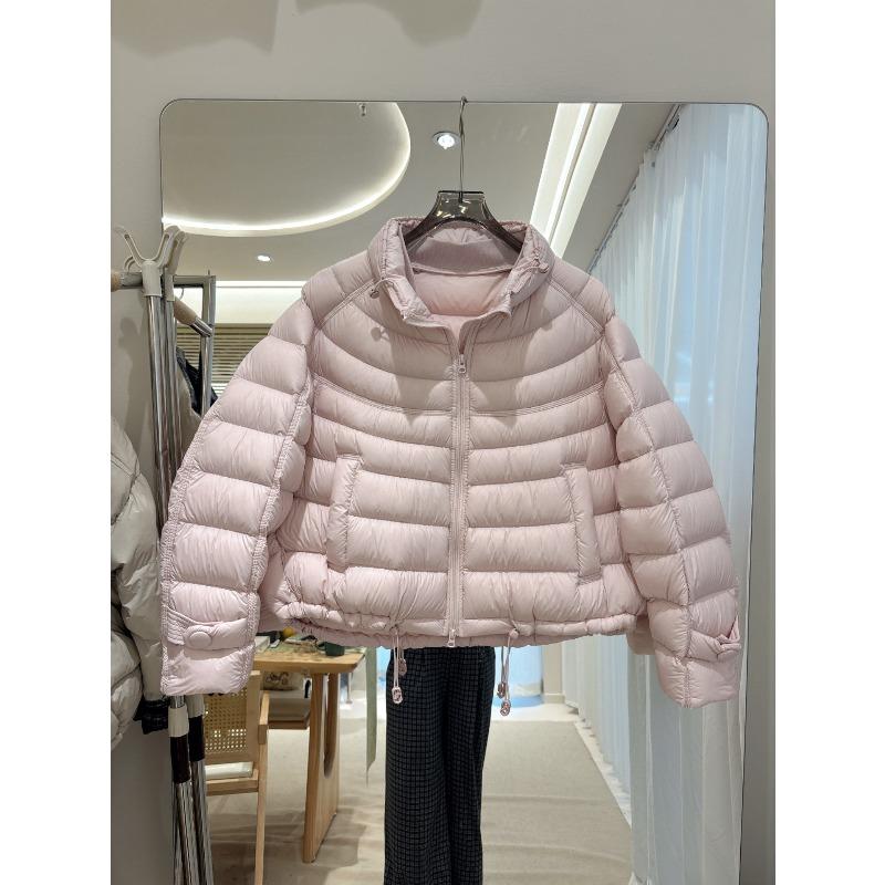 Kışlık yeni kapüşonlu şişme mont kadın kısa dik yaka kalınlaştırılmış sıcak beyaz ördek tüyü modaya uygun üst düzey palto