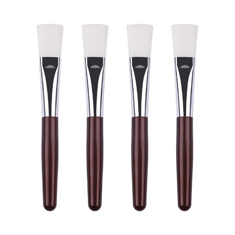 4PCS Travel Friendly Makeup Brushes Soft Synthetic Fibers Professional Cosmetic Tools Compactly Mask Applicators
