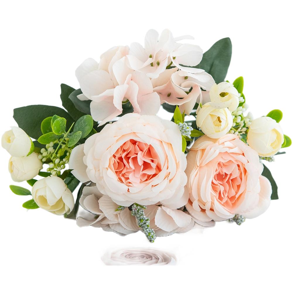 

Versatile Wedding Flower Bouquet Artificial Flower Event Decor Silk Peony Bouquet Lifelike Details Non-fading Material