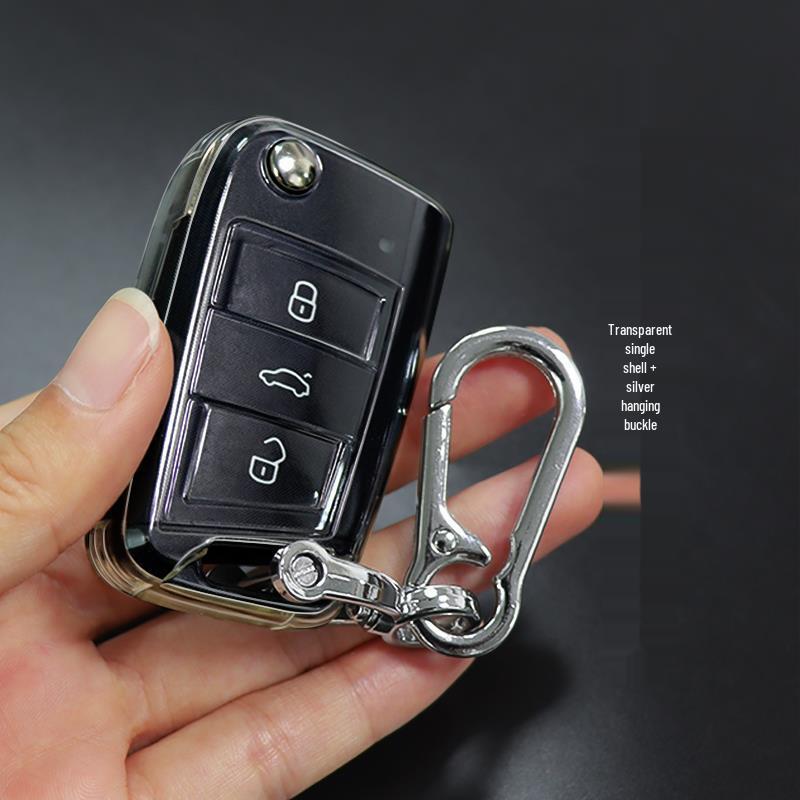 Transparent Key Case for Volkswagen: Compatible with Lavida, Sagitar, Tharu, T-Roc, Polo, Tayron, Tiguan, Bora, CC.