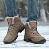 New Autumn and Winter Plus Velvet Warm High-top Boots Casual Round Toe Men's Thick Plus Size Shoes