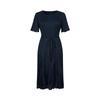 Annaou Elegant Pleated Chiffon Midi Dress