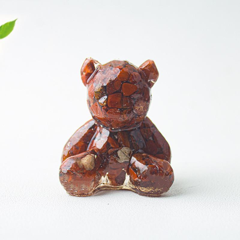 Crystal Resin Art Miniature Bear Desk Decor For Office And Home Gift Ideas