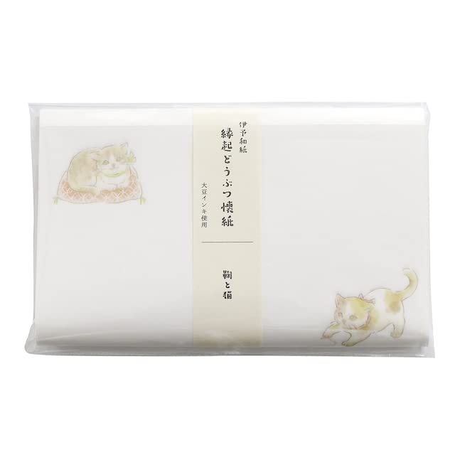 Kamiiso SAIEN Auspicious Animal Kaishi Ball and Cat 175mm x Pack of 3056 (Paper Paper) Design, 145mm, 20, No.