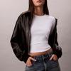 Calvin Klein Letter Logo Slim Fit Crew Neck Long Sleeve Regular T-Shirt Women Tops LV047A803G-YAA