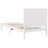 Solid Wood Bed Extra Long Without Mattress White 90x210 Cm