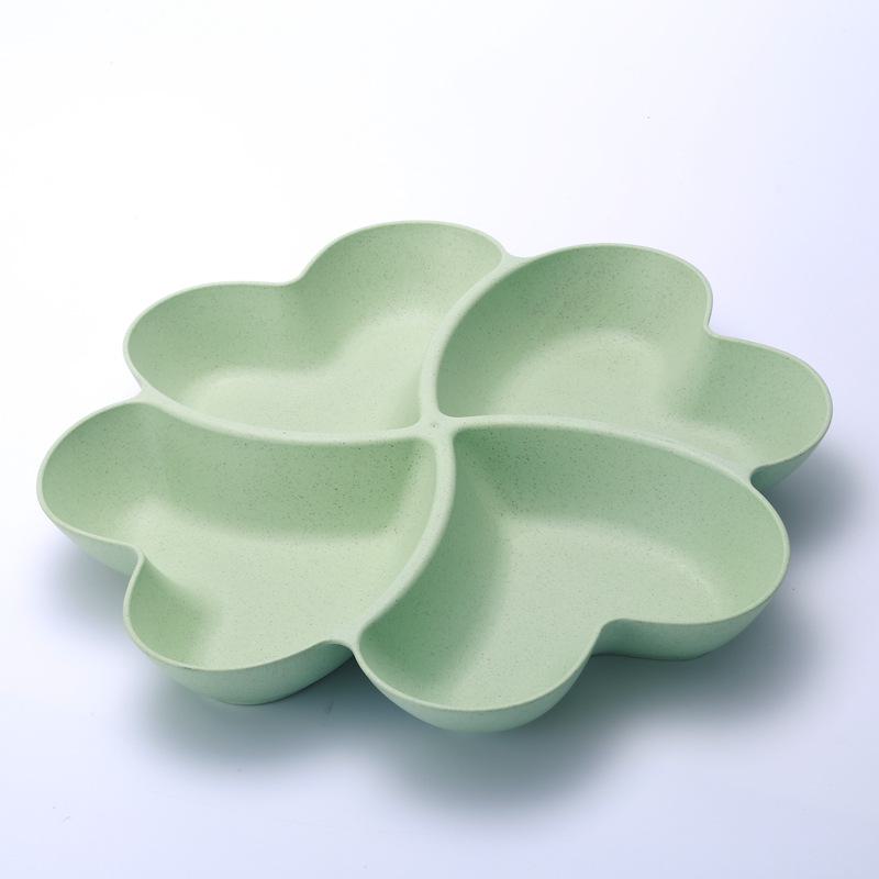 "Heart-Shaped European Fruit Plate for Creative Home Decor - Divided Candy Plate"