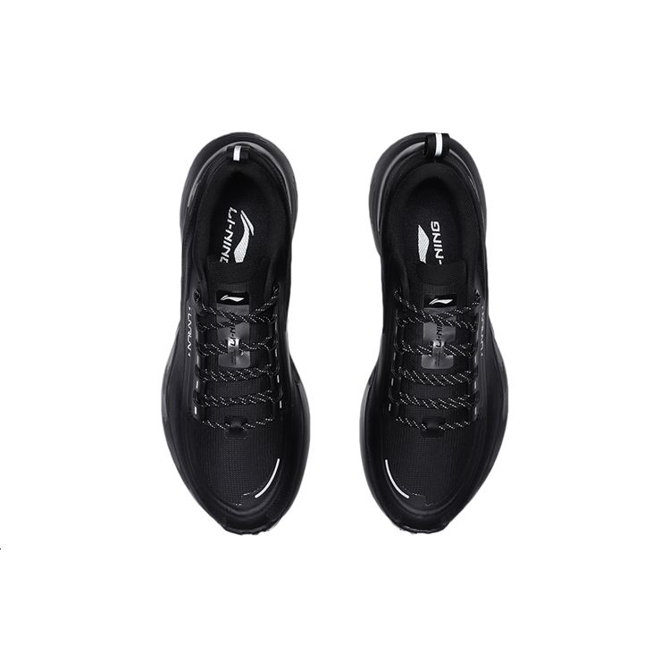 Li Ning Cfr Amortizare Anti-Alunecare Rezistente la Uzură Pantofi Sport Casual Joasă pentru Bărbați Adidași Negri ARHQ221-1