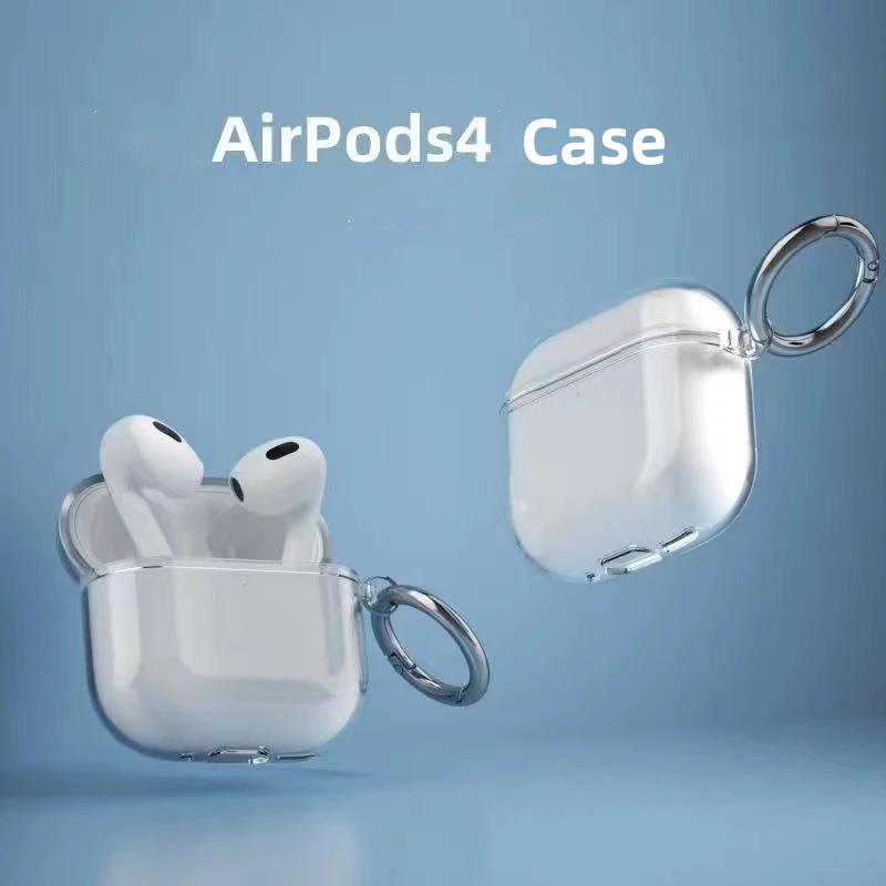 Clear Earphone Case Compatible For AirPods 4 Generation Protective Case Cover For AirPods 4 TPU pro2 pro3 protective case for airpods 4