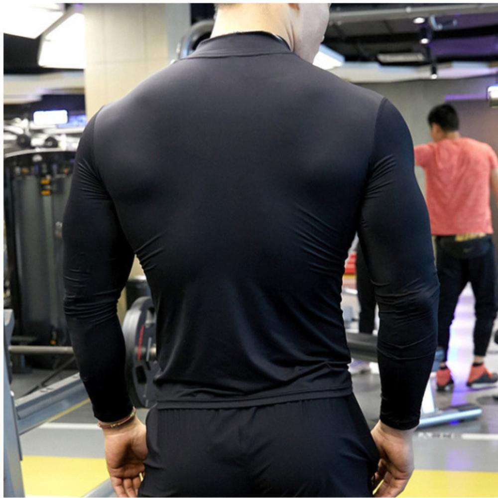 Men's Sport Wear Slim Fit Breathable Thin Quick Dry Comfortable Running Workout Fitness Long Sleeve Sweatwear