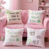 Creative Art Korean Luck Comes to Me Cushion Cover Pillow Case Soft Skin Friendly Fabric  Concealed Zipper