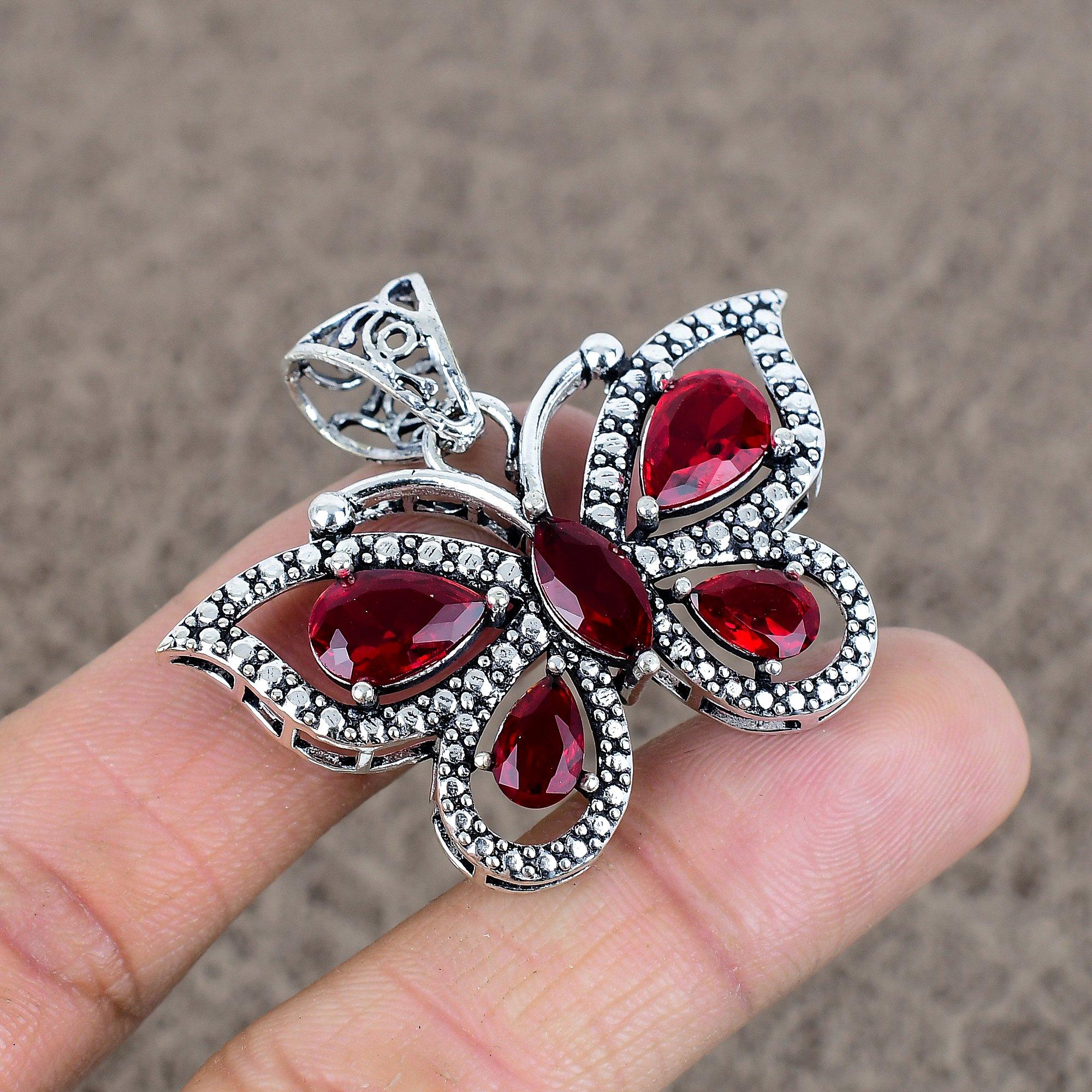 

Garnet Gemstone Handmade 925 Sterling Silver Jewelry Pendant 1.65 KKG-84