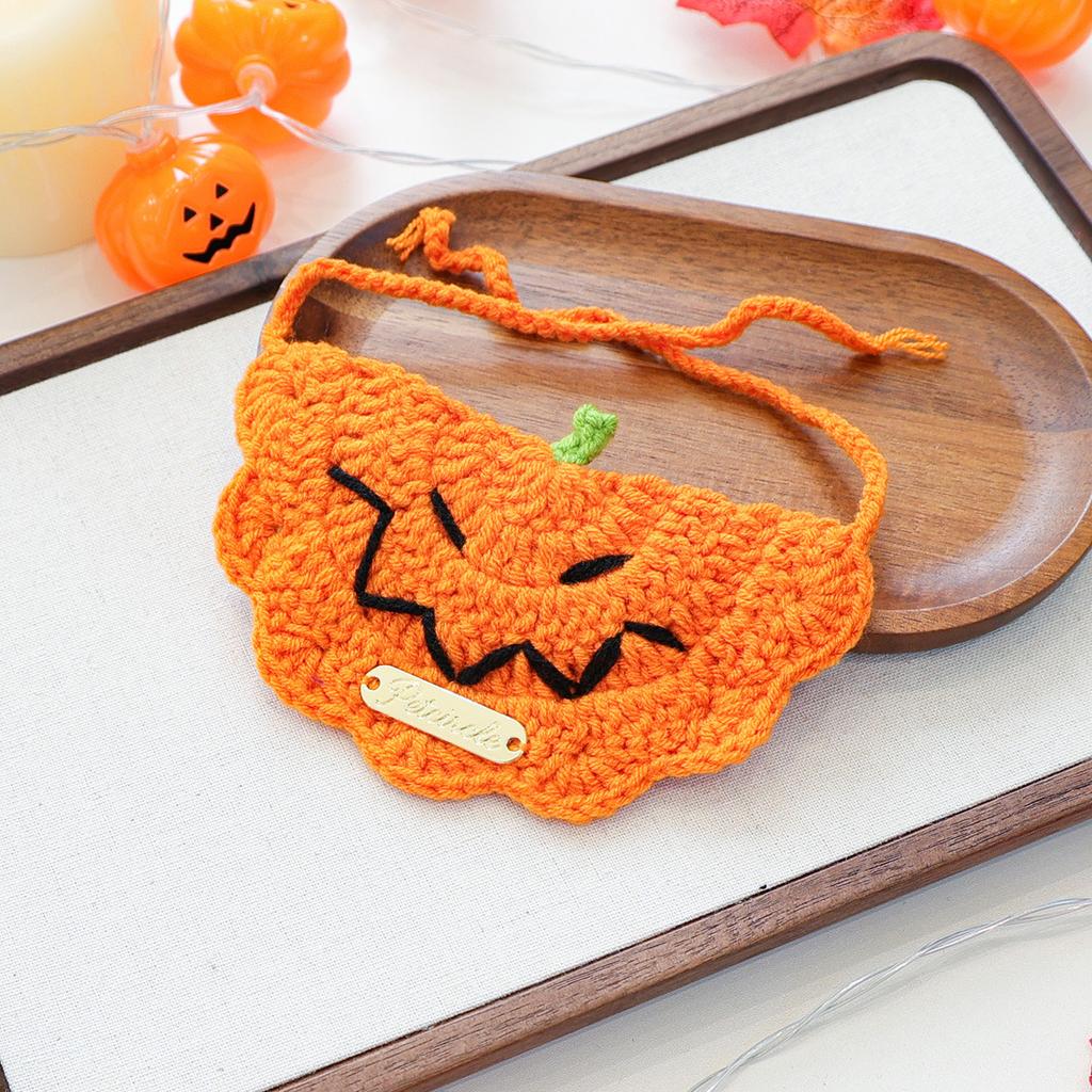 Pet Supplies Bib Hand Crocheted Snood Christmas Day Dog Cat Gold Label Saliva Towel Bib Collection