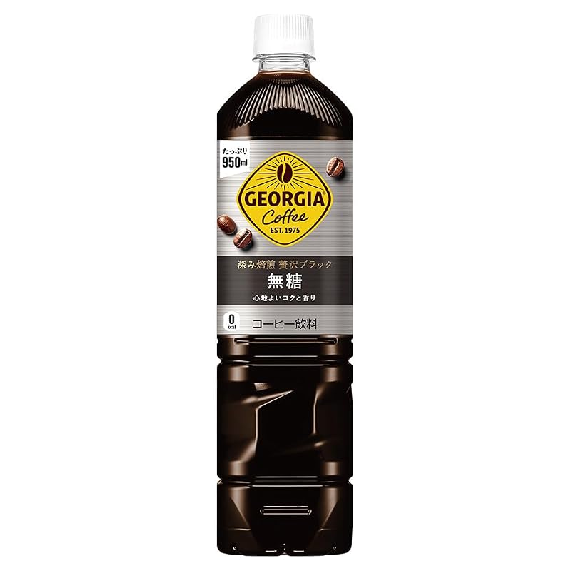 Coca-Cola Georgia Deep Roast Luxury Black Unsweetened 950ml PET x 12 bottles