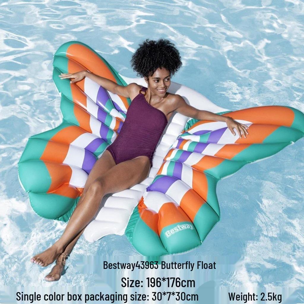 Intex 57288 Double Flamingo Adult Inflatable Swimming Ring - Thick Oversized Floating Bed for Kids & Adults