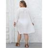 Women's Shirt Blouses Plus Size Beach Bikini Coverups Seaside Vacation Deep V Sexy Dresses