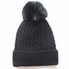 European and American style unisex super elastic soft beanie with fleece lining, warm cable knit hat for autumn and winter