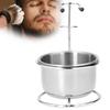 Rasierständer Schüssel Set Metall Rasierpinselhalter Edelstahl Rasierseifenständer Schüssel