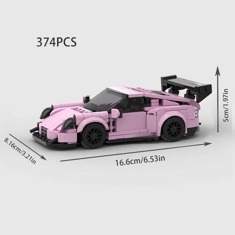 

New MOC Racing Car City Sports Building Blocks Bricks Kids Toy Boys Gift Supercar Racers Vehicle Technique Parper Instruction