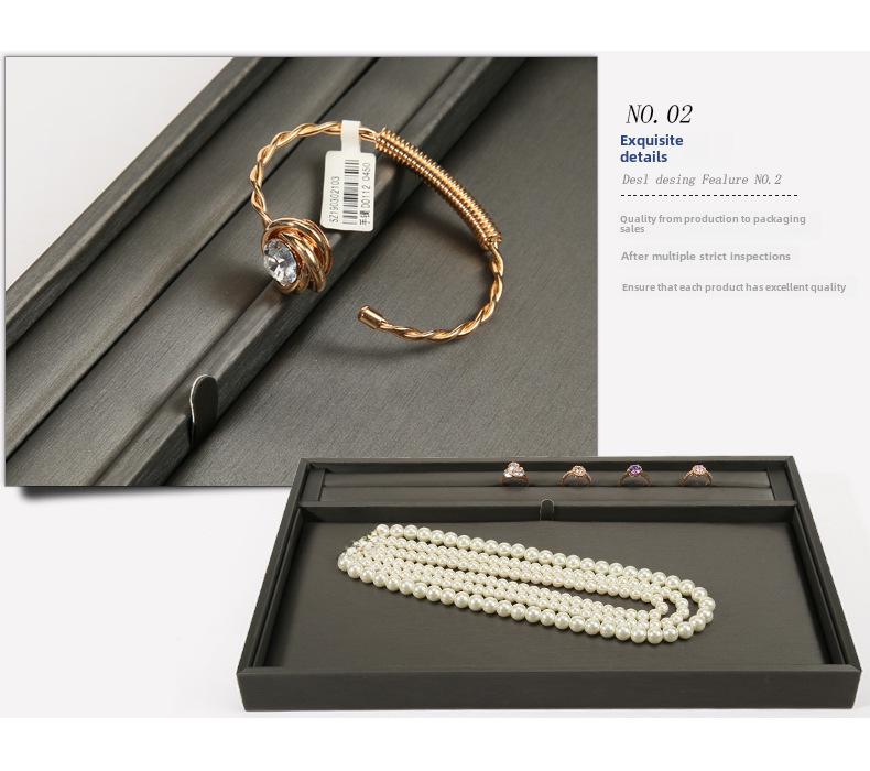 Digu PU Leather Jewelry Display Tray for Rings and Bracelets